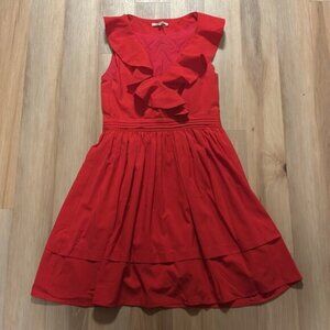 Red Minuet Ruffle Dress